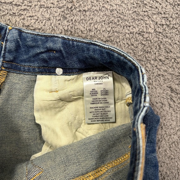 Dear John Jeans Womens 27 Wide Leg High Rise Cropped Blue Denim DPMS5A700-TYN - Picture 14 of 15